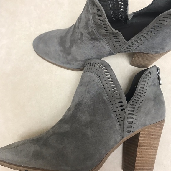 Vince Camuto- Fileana Gray Suede Booties - Picture 8 of 10